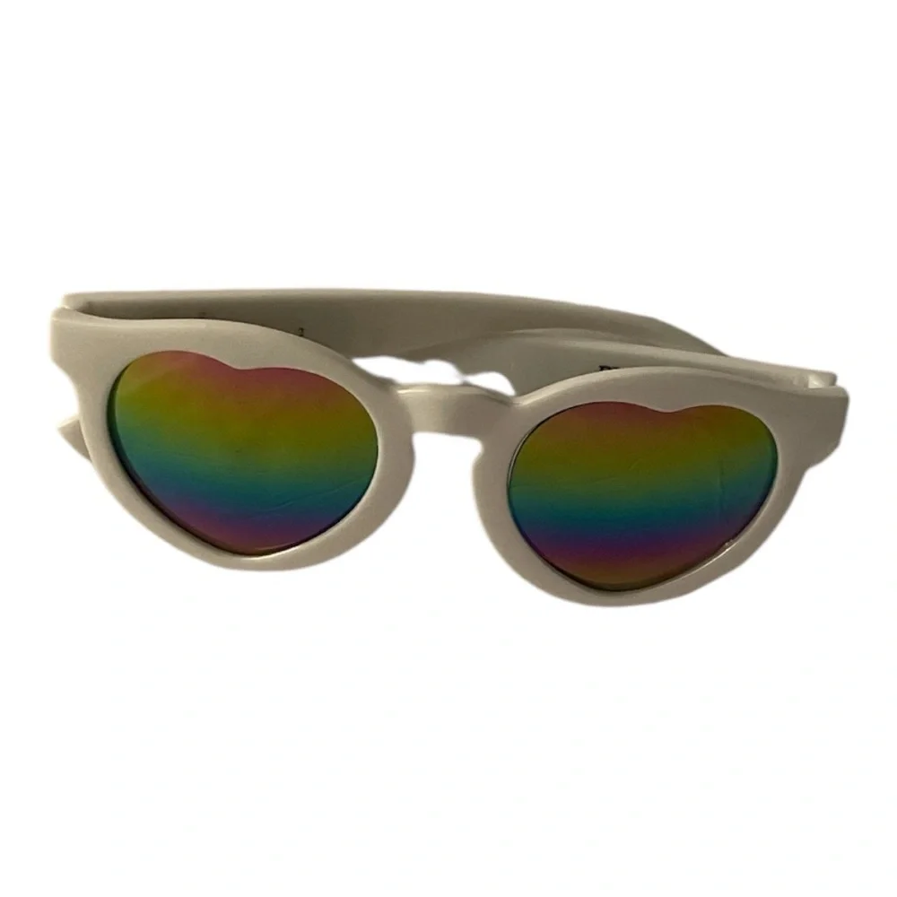 The Children's Place set of Rainbow Tie-Dye Case and heart shaped tinted lenses